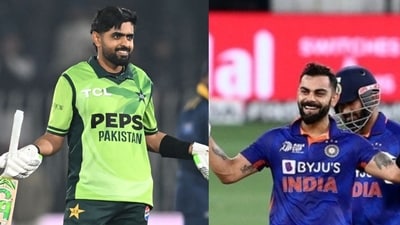 Fans think Babar Azam copied Virat Kohli's celebration. (AFP/Reuters) Fans think Babar Azam copied Virat Kohli's celebration. (AFP/Reuters)