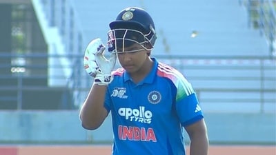 Vaibhav Suryavanshi smashed 144 off just 42 balls against the UAE. (Screengrab - SonyLiv) Vaibhav Suryavanshi smashed 144 off just 42 balls against the UAE. (Screengrab - SonyLiv)