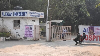 Al Falah University, located at Dhauj road, Haryana, is under scanner after some individuals linked to it have been found to have connections with terror modules (Parveen Kumar/Hindustan Times) Al Falah University, located at Dhauj road, Haryana, is under scanner after some individuals linked to it have been found to have connections with terror modules (Parveen Kumar/Hindustan Times)