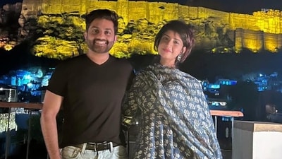 Vindhya Tiwari with Ashish Lohra in Jodhpur where they will tie a knot on November 25 Vindhya Tiwari with Ashish Lohra in Jodhpur where they will tie a knot on November 25