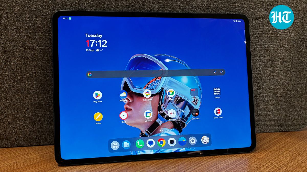 The OnePlus Pad 3 features a 13.2-inch, 3.4K LCD display. (Ijaj Khan - HT)