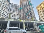 Gaurav Excellency, a building in Mira Road, is one of the projects under litigation for being constructed without a commencement certificate. (Azim Tamboli/ HT Photo)