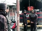 Security forces seal the area around Nowgam police station with investigation in the blast incident underway in Srinagar on Sunday. (ANI) Security forces seal the area around Nowgam police station with investigation in the blast incident underway in Srinagar on Sunday. (ANI)