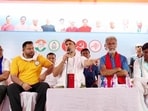 The Grand Alliance leadership procrastinated on its chief ministerial face, fought among each other in close to a dozen constituencies, its constituents spoke in different languages, and ran a relatively lacklustre campaign. (HT Photo)