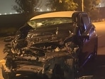 The mangled car of the victim. (HT) The mangled car of the victim. (HT)