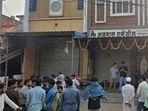 The shop in Pingwan from where Dr Mohammad Umar Un Nabi allegedly bought three quintals of ammonium nitrate for the blast in New Delhi, police said. (HT Photo)