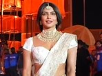Priyanka Chopra at the Varanasi event in Hyderabad. Priyanka Chopra at the Varanasi event in Hyderabad.