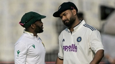 Temba Bavuma (L) speaks with Rishabh Pant after his team's victory at the end of the first Test cricket match between India and South Africa in the Eden Gardens (AFP) Temba Bavuma (L) speaks with Rishabh Pant after his team's victory at the end of the first Test cricket match between India and South Africa in the Eden Gardens (AFP)
