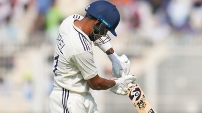 Harmer totally dismantled India's batting order in the post-Lunch session, removing Dhruv Jurel (13), Rishabh Pant (2), Ravindra Jadeja (18) and Kuldeep Yadav (1). (AP) Harmer totally dismantled India's batting order in the post-Lunch session, removing Dhruv Jurel (13), Rishabh Pant (2), Ravindra Jadeja (18) and Kuldeep Yadav (1). (AP)