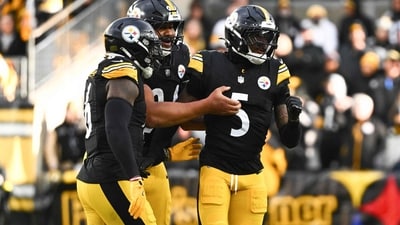 Jalen Ramsey of the Pittsburgh Steelers is held back by teammates after being ejected during the fourth quarter against the Cincinnati Bengals. (Getty Images via AFP) Jalen Ramsey of the Pittsburgh Steelers is held back by teammates after being ejected during the fourth quarter against the Cincinnati Bengals. (Getty Images via AFP)