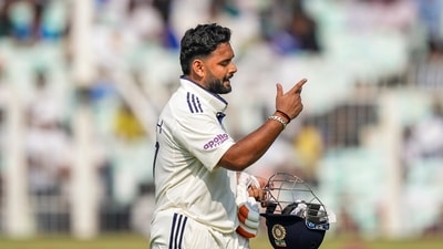 Rishabh Pant walks off after his dismissal during the third day of the first Test cricket match of a series between India and South Africa. (PTI) Rishabh Pant walks off after his dismissal during the third day of the first Test cricket match of a series between India and South Africa. (PTI)