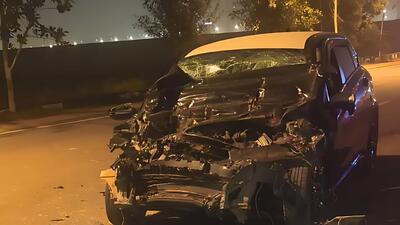 The mangled car of the victim. (HT)