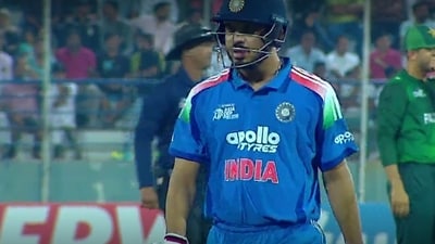 Ashutosh Sharma was dismissed for a duck vs Pakistan Ashutosh Sharma was dismissed for a duck vs Pakistan