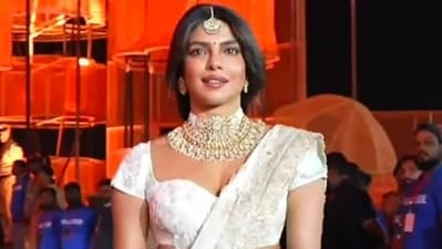 Priyanka Chopra at the Varanasi event in Hyderabad. Priyanka Chopra at the Varanasi event in Hyderabad.