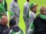 Nigeria coach confronts the DR Congo staff.