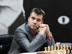 Grandmasters Ian Nepomniachtchi from Russia during a game.(AFP)