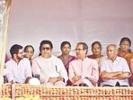 Mumbai, India – 17, Nov 2025: Shivsena (UBT) party chief Uddhav Thackeray and MNS chief Raj Thackeray offering prayers to Balasaheb Thackeray on his death anniversary at his memorial at Shivaji park, in Mumbai, India, on Monday, Nov 17, 2025. (Photo by Bhushan Koyande/HT Photo)