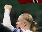 Norway's captain Erling Braut Haaland celebrates Norway’s first World Cup for the first time since 1998. (AFP)