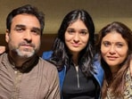 Pankaj Tripathi and Mridula Tripathi with daughter Aashi 