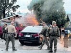 Visuals show emergency personnel after an explosion was reported in Chino Hills, California. Visuals show emergency personnel after an explosion was reported in Chino Hills, California.