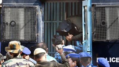 Amir Rashid Ali being taken to Patiala House Courts on Monday. (Arvind Yadav/HT Photo) Amir Rashid Ali being taken to Patiala House Courts on Monday. (Arvind Yadav/HT Photo)