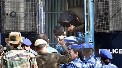 Amir Rashid Ali, in whose name the car in the blast near the Red Fort was registered, being brought to Patiala House Court in New Delhi. (Arvind Yadav/ Hindustan Times) Amir Rashid Ali, in whose name the car in the blast near the Red Fort was registered, being brought to Patiala House Court in New Delhi. (Arvind Yadav/ Hindustan Times)