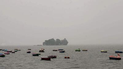 Boats on a hazy morning at the upper lake in Bhopal. (ANI) Boats on a hazy morning at the upper lake in Bhopal. (ANI)