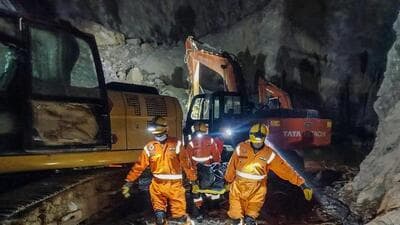 The incident took place in the Billi Markundi mining area in Sonbhadra on late Saturday afternoon. (PTI photo) The incident took place in the Billi Markundi mining area in Sonbhadra on late Saturday afternoon. (PTI photo)