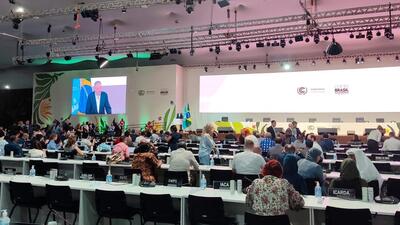 The opening of high-level plenary at UN climate conference (COP30) in Belem, Brazil on Monday. (Jayashree Nandi/HT) The opening of high-level plenary at UN climate conference (COP30) in Belem, Brazil on Monday. (Jayashree Nandi/HT)