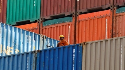 India's exports fell 11.8% year-on-year to $34.38 billion in October, while imports stood at $76.06 billion, rising 16.6% from the year-ago period. (Reuters)
