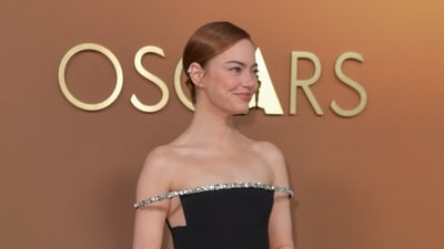 Emma Stone, who was last seen in Bugonia, arrives at the 16th Governors Awards. She has won two Oscars in the Lead Actress category. (Photo by Richard Shotwell/Invision/AP) (Richard Shotwell/Invision/AP) Emma Stone, who was last seen in Bugonia, arrives at the 16th Governors Awards. She has won two Oscars in the Lead Actress category. (Photo by Richard Shotwell/Invision/AP) (Richard Shotwell/Invision/AP)
