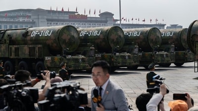 China showed off nuclear-capable ballistic missiles during a September military parade in Beijing. China showed off nuclear-capable ballistic missiles during a September military parade in Beijing.