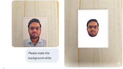 A Bengaluru techie asked Gemini AI to whiten a background, but the tool produced an oddly edited image that sparked laughter across social media. (X/@jn_dubey) A Bengaluru techie asked Gemini AI to whiten a background, but the tool produced an oddly edited image that sparked laughter across social media. (X/@jn_dubey)