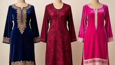 Velvet kurta sets (AI) Velvet kurta sets (AI)