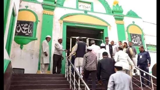 Sambhal SP Krishna Kumar Bishnoi said the Jama Masjid is a centrally protected monument, and the ASI regularly undertakes painting, maintenance, and cleaning work under directions from the high court. (HT file)