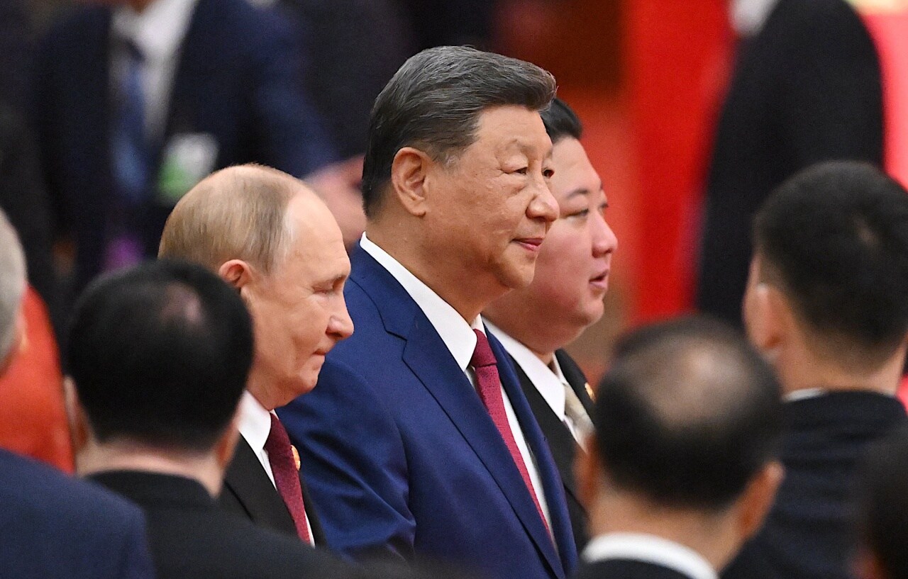Vladimir Putin and Kim Jong Un were guests of Xi Jinping at September's World War II commemorations. Vladimir Putin and Kim Jong Un were guests of Xi Jinping at September's World War II commemorations.