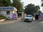 Al Falah University, located at Dhauj road, where professor Muzammil Shakeel was arrested for allegedly possessing explosives, arms and bomb-making equipment, in Faridabad.