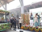 CM Gupta flags off the newly redeveloped DTC bus terminal at Azadpur and launches 40 new electric buses on Tuesday. (HT Photo) CM Gupta flags off the newly redeveloped DTC bus terminal at Azadpur and launches 40 new electric buses on Tuesday. (HT Photo)