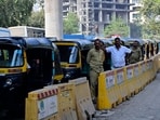 Autorickshaw and taxi drivers stood in long queues for refueling in Mumbai after CNG supply was hit.
