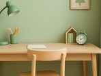 A calm, soft green study setup that gently supports focus and keeps the child’s space free from visual noise and distraction.(Instagram)