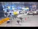 The incident took place around midnight on November 16 at the Terminal 1 arrival area, and was captured on CCTV cameras.