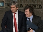 Argentine Economy Minister Luis Caputo and President Javier Milei