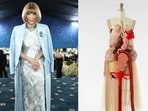 Anna Wintour at the Met Gala; one of the pieces from the exhibition 