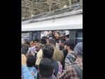 The incident occurred around the scheduled departure of the first train at 6 am on 17 November.