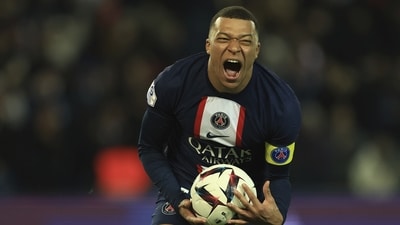 File photo of Kylian Mbappe in PSG uniform (AP) File photo of Kylian Mbappe in PSG uniform (AP)