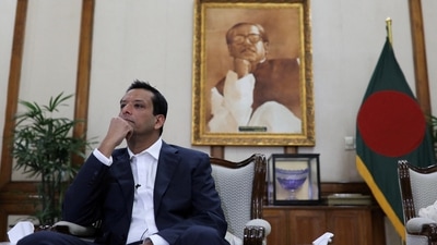 Sajeeb Wazed has stated that the death sentence for his mother, the former prime minister of Bangladesh, was given through a sham trial. (REUTERS)