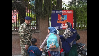 Bomb detection teams scanned all complexes; bar associations paused hearings as police probe a Germany-based mail account and hunt the prank caller. (Vipin Kumar/HT) Bomb detection teams scanned all complexes; bar associations paused hearings as police probe a Germany-based mail account and hunt the prank caller. (Vipin Kumar/HT)
