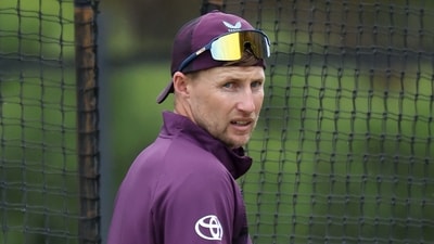 Joe Root takes part in a training session ahead of the first Test match against Australia. (AFP) Joe Root takes part in a training session ahead of the first Test match against Australia. (AFP)