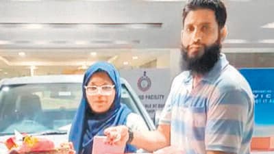 Dr Muzammil and Dr Shaheen Shahid buying a Brezza in Faridabad on September 25. Dr Muzammil and Dr Shaheen Shahid buying a Brezza in Faridabad on September 25.