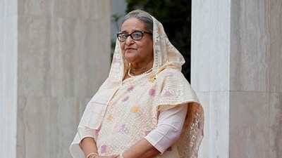 The verdict, which was read by Judge Golam Mortuza Mozumder, said that Hasina was found guilty of committing crimes against humanity. (AFP) The verdict, which was read by Judge Golam Mortuza Mozumder, said that Hasina was found guilty of committing crimes against humanity. (AFP)